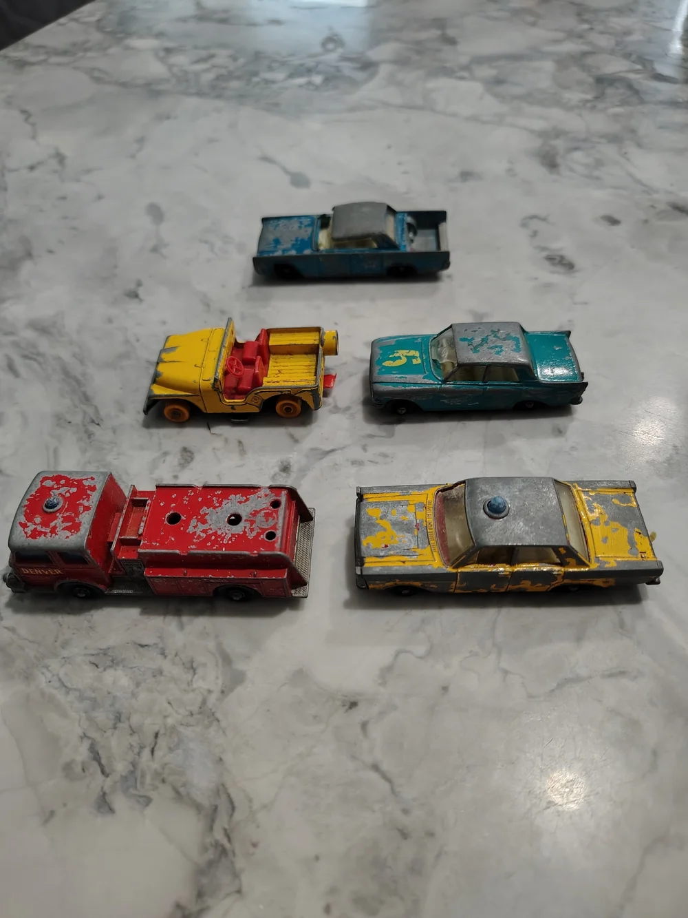 Vintage 1960's Matchbox series Diecast Cars (5)